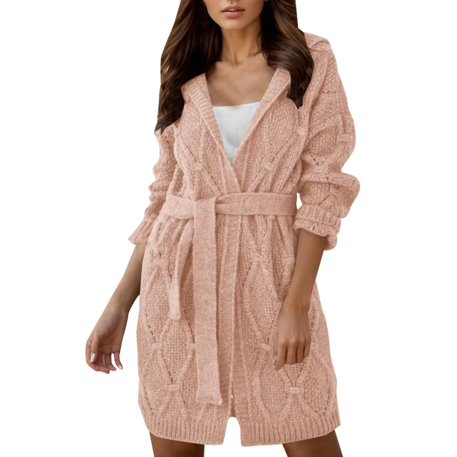 Женский кардиган оверсайз с длинным рукавом Autumn Cardigan, Rosa