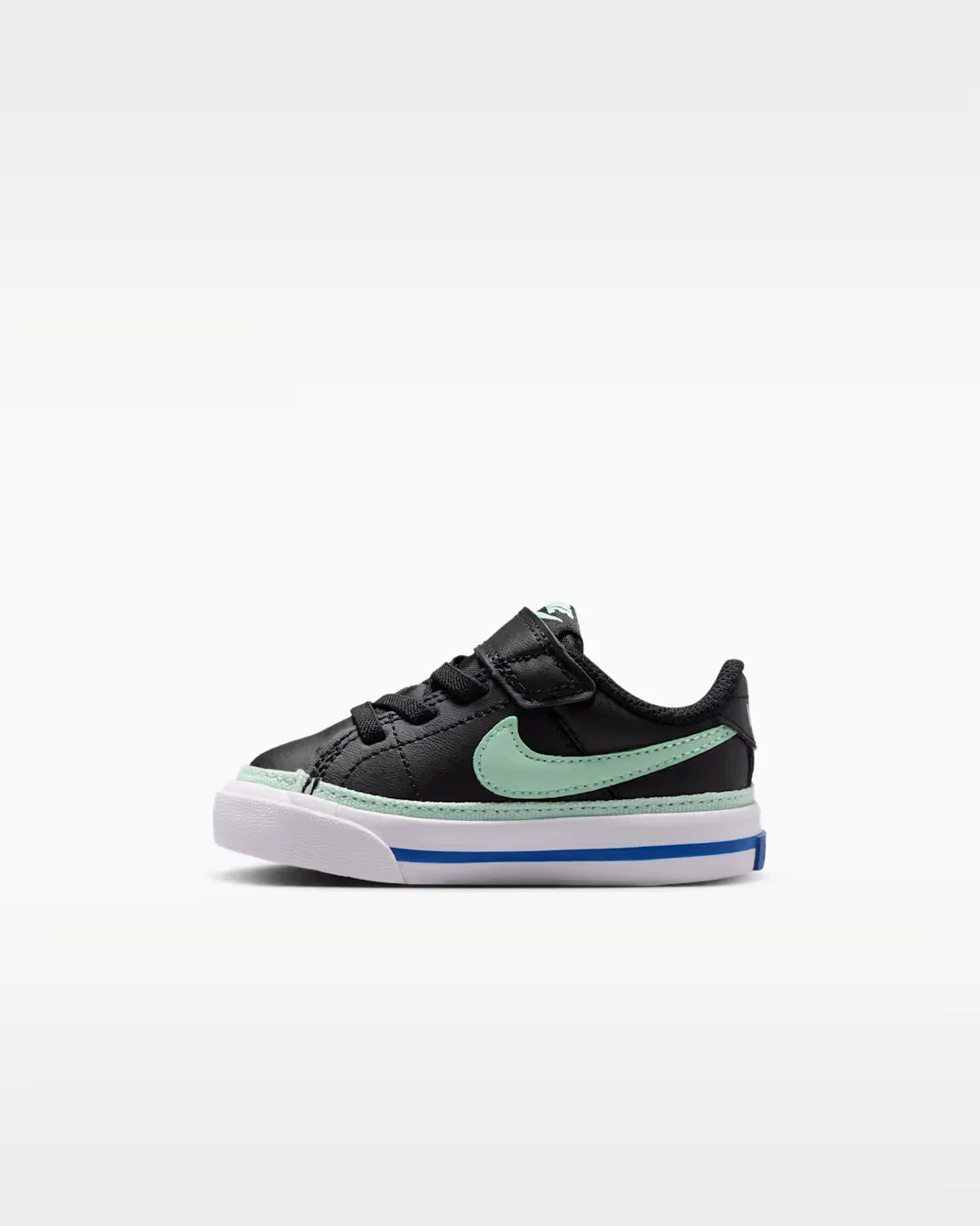 Детская/подростковая обувь Nike Court Legacy, Black/White/Game Royal/Arctic Green