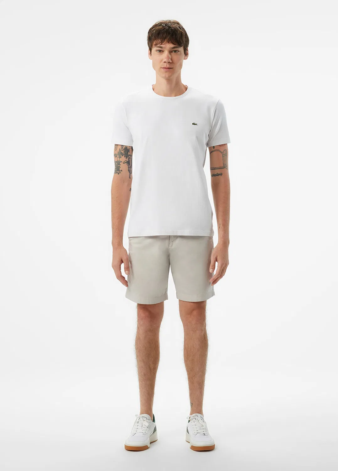 Футболка с круглым вырезом Slim Fit Lacoste, white — фото 4