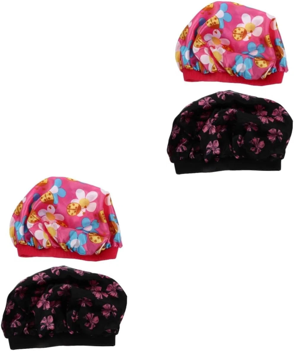 7Liuyuefei6 Детская шапочка для душа из сатина, 2 шт, 22x17 см, Assorted Colours 7Liuyuefei5