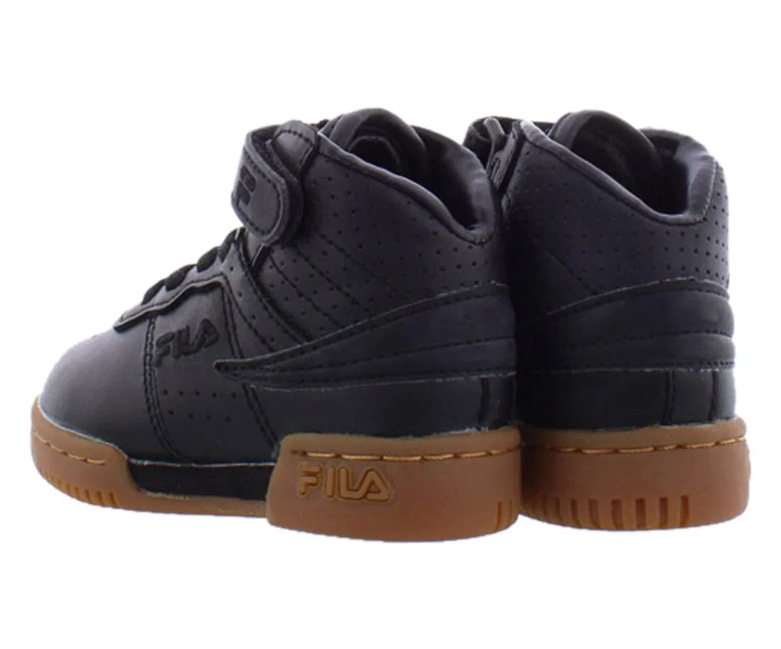 Детские кроссовки для мальчиков с высоким верхом Fila F-13 M Fashion Sneakers, Nero Bianco — фото 2