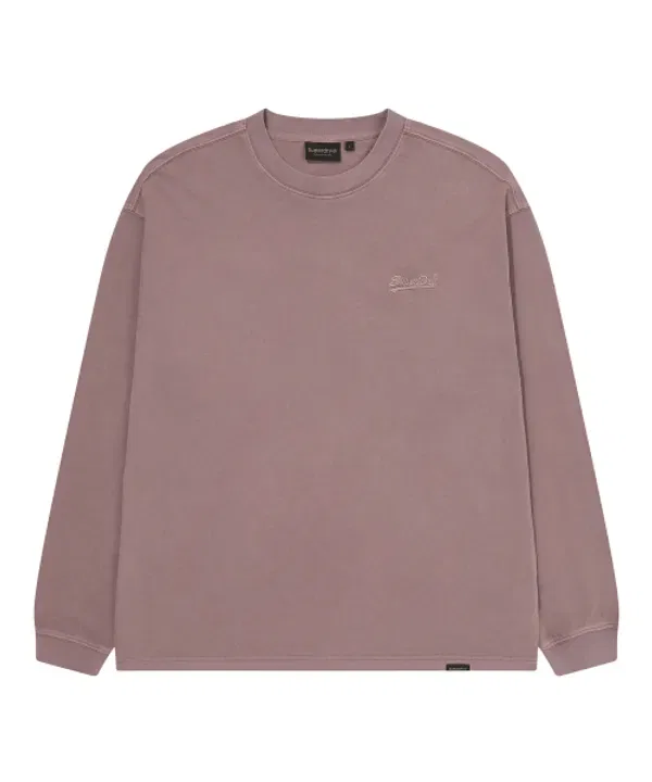 Футболка с длинным рукавом, окрашенная по технологии garment dye, Superdry, инди-розовый — фото 2