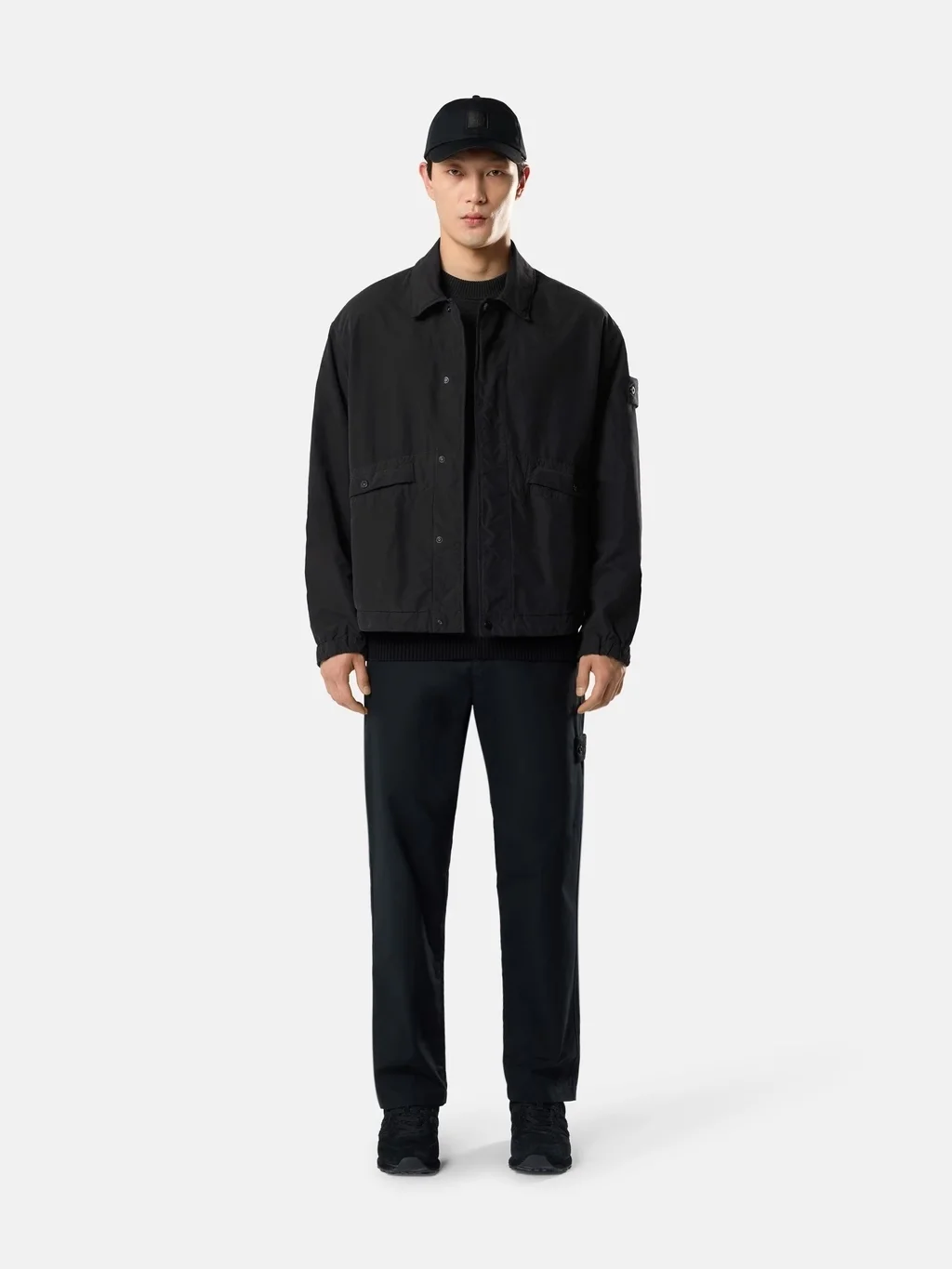 Мужская куртка Stone Island With Anti-drop Finish, черный — фото 3