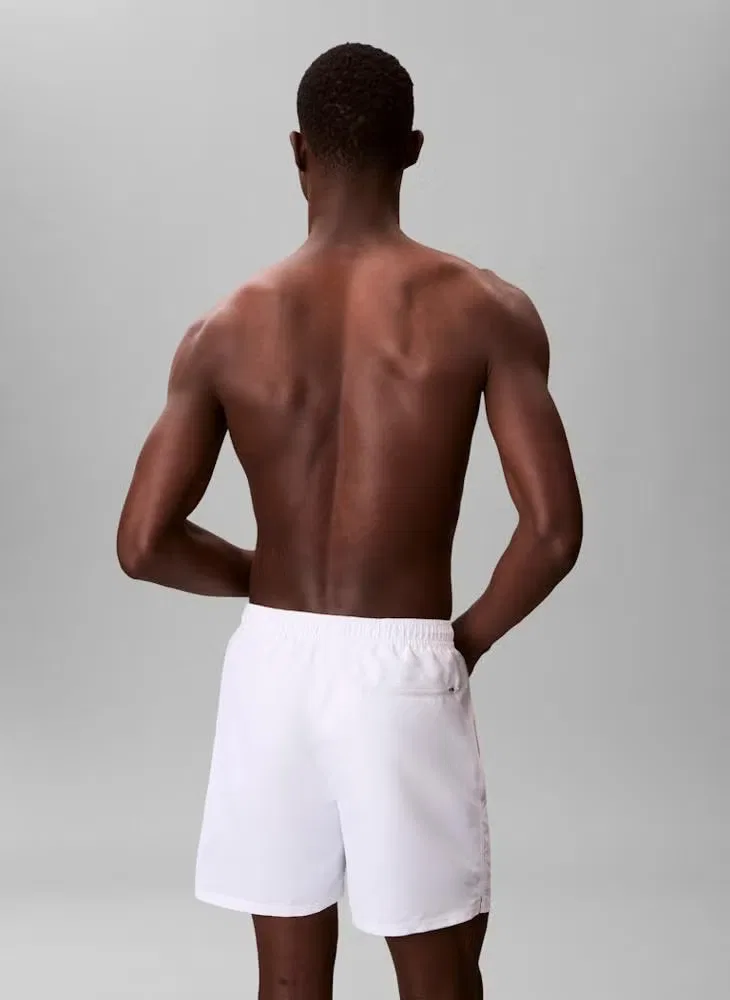 Шорты для плавания с кулиской Medium Drawstring Calvin Klein, белый — фото 2