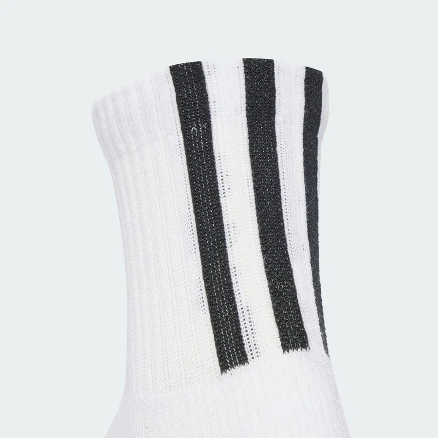 Носки спортивные с принтом 3-Stripes adidas Originals JV7423 Quarter 3 Back Stripes, Белый — фото 2