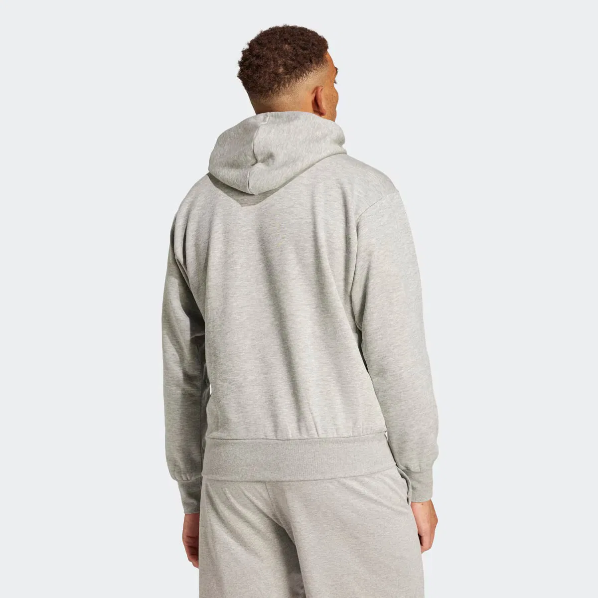 Мужская толстовка, Essentials Big Logo Fleece, adidas, серый — фото 2