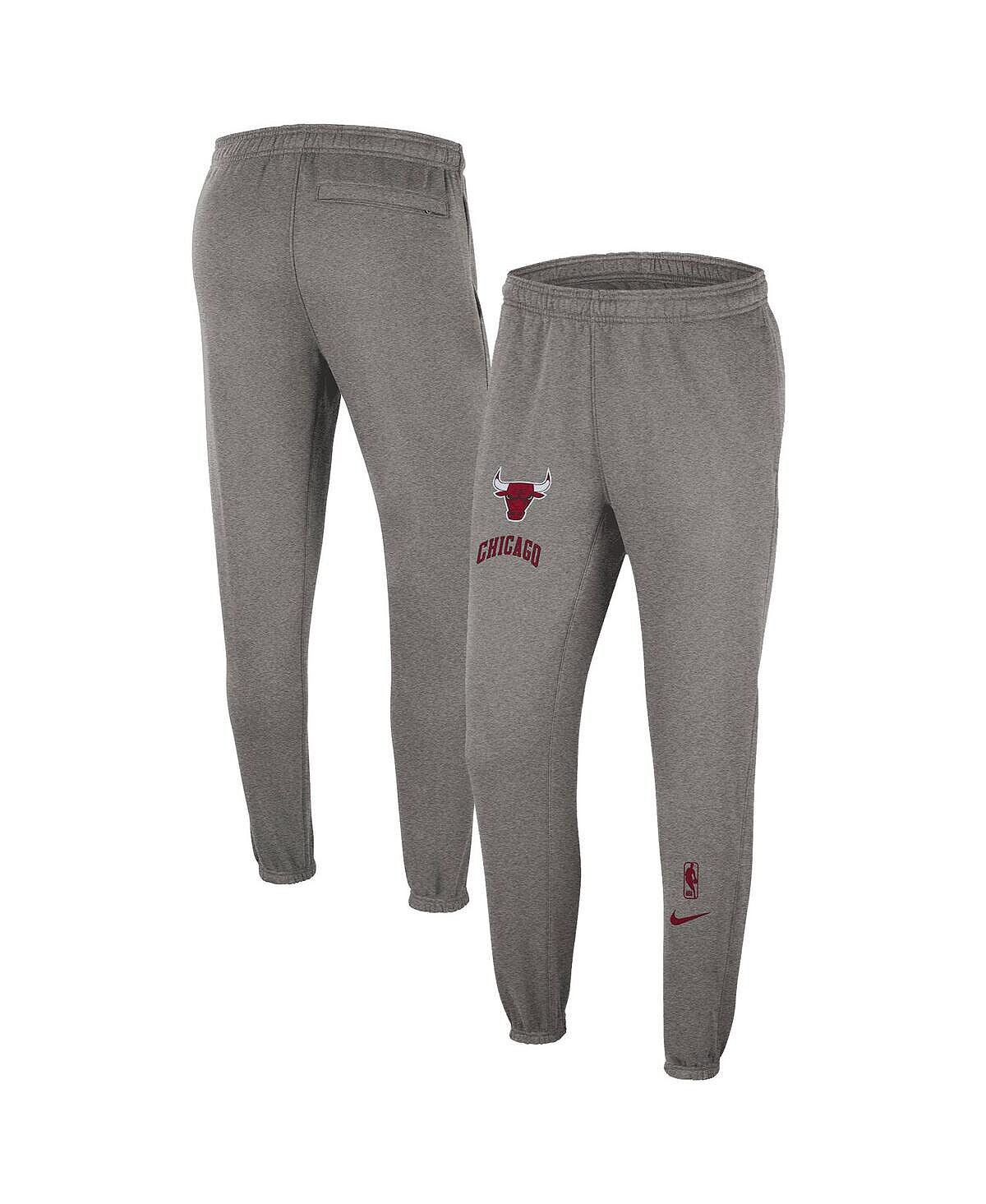 

Мужские флисовые спортивные штаны heather charcoal chicago bulls 2022/23 city edition courtside с начесом Nike, мульти