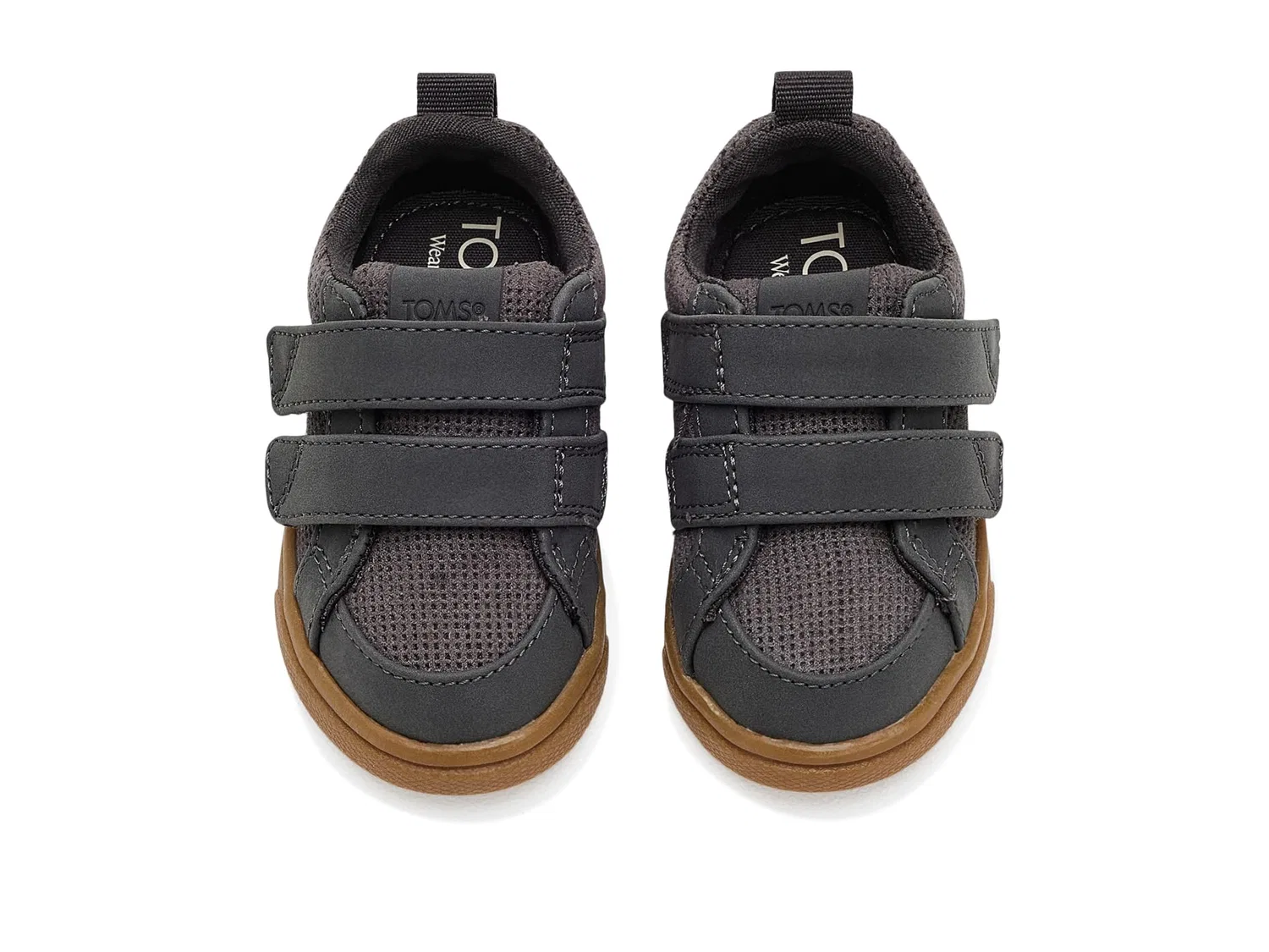 Кроссовки Cruz Double Strap (для малышей и маленьких детей) Toms Kids, Dark Grey — фото 3