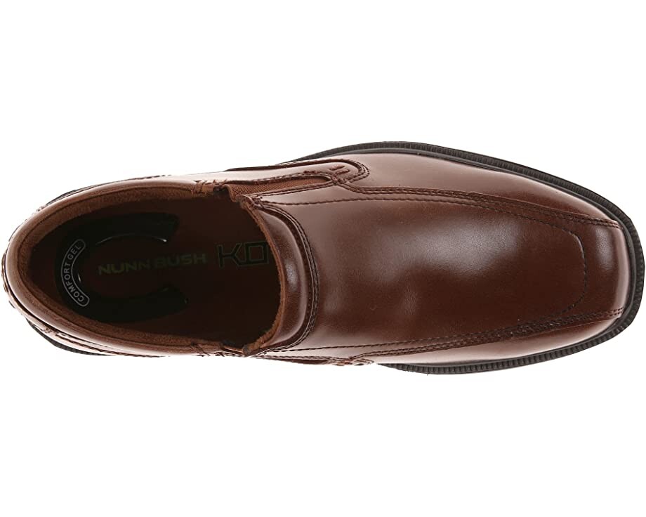 Лоферы Bleeker Street Bicycle Toe Slip-On with KORE Slip Resistant Walking Comfort Technology Nunn Bush, коньяк — фото 3