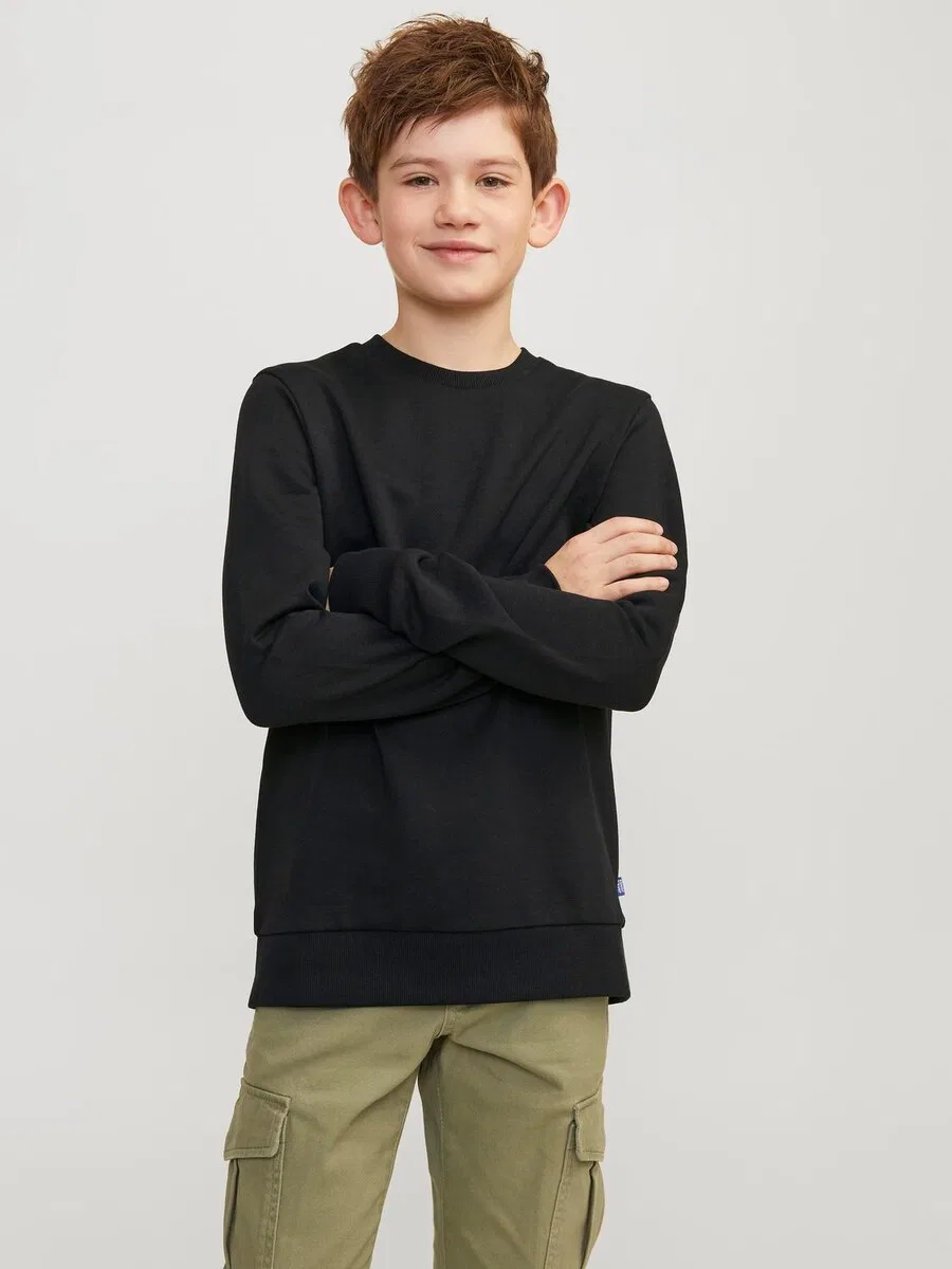 Детская толстовка 'JJEBradley' черного цвета Jack & Jones Junior — фото 3