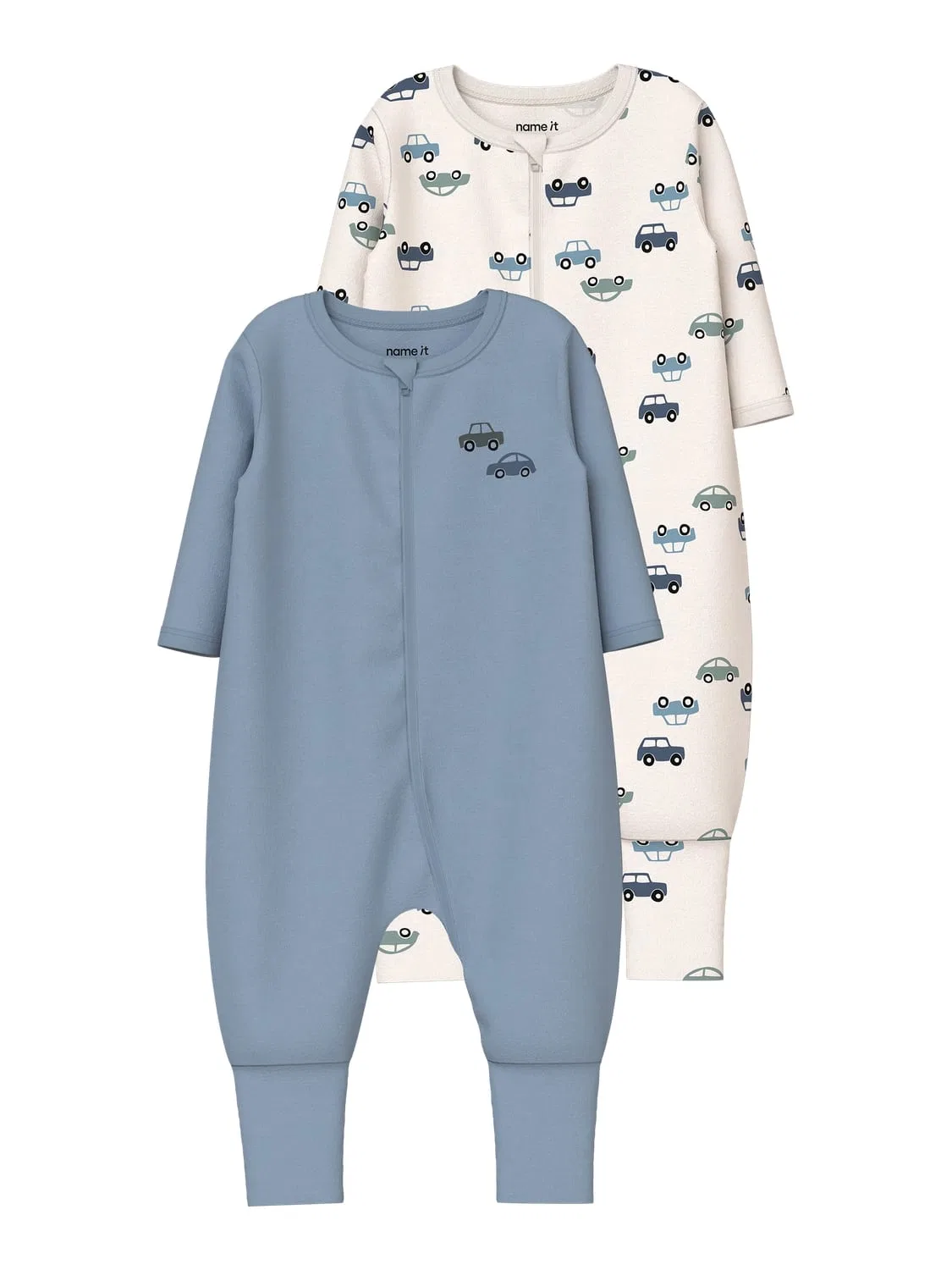 Комплект детских спальных комбинезонов с принтом машинки Nbmnightsuit Name It, синий