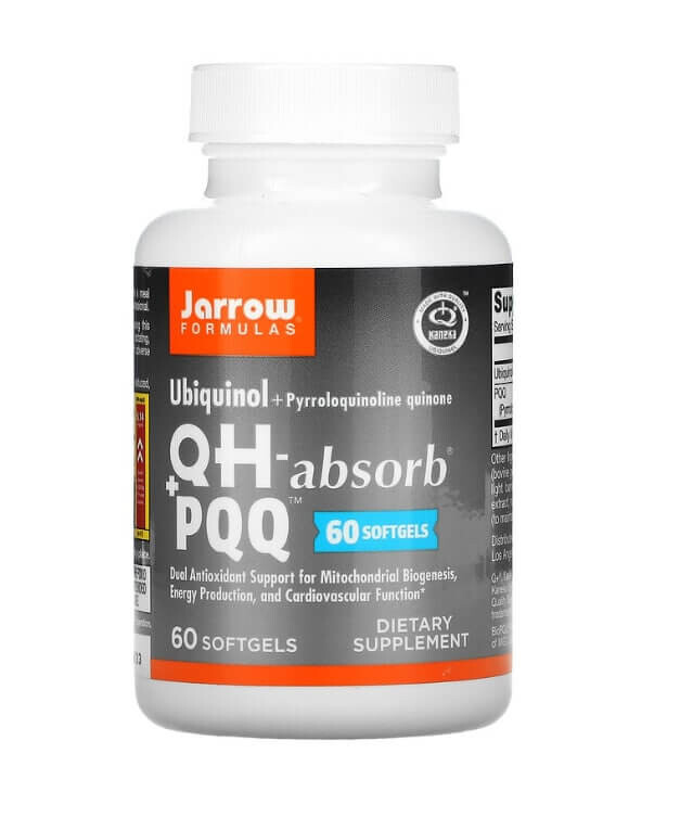 

Убихинол, QH-Absorb + PPQ, 60 мягких таблеток, Jarrow Formulas