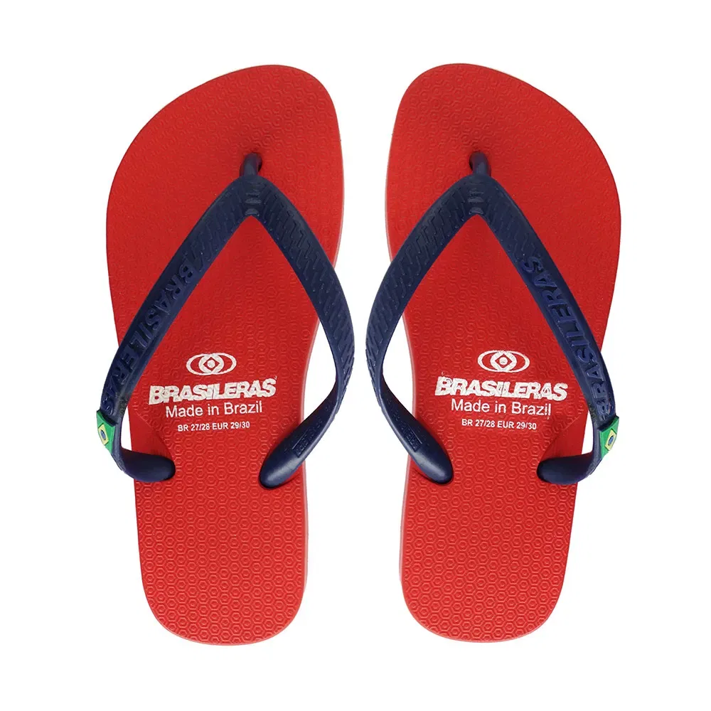 Детские вьетнамки для девочек с широкими ремешками Classic Combi Brasil NL KID Brasileras, Red — фото 4