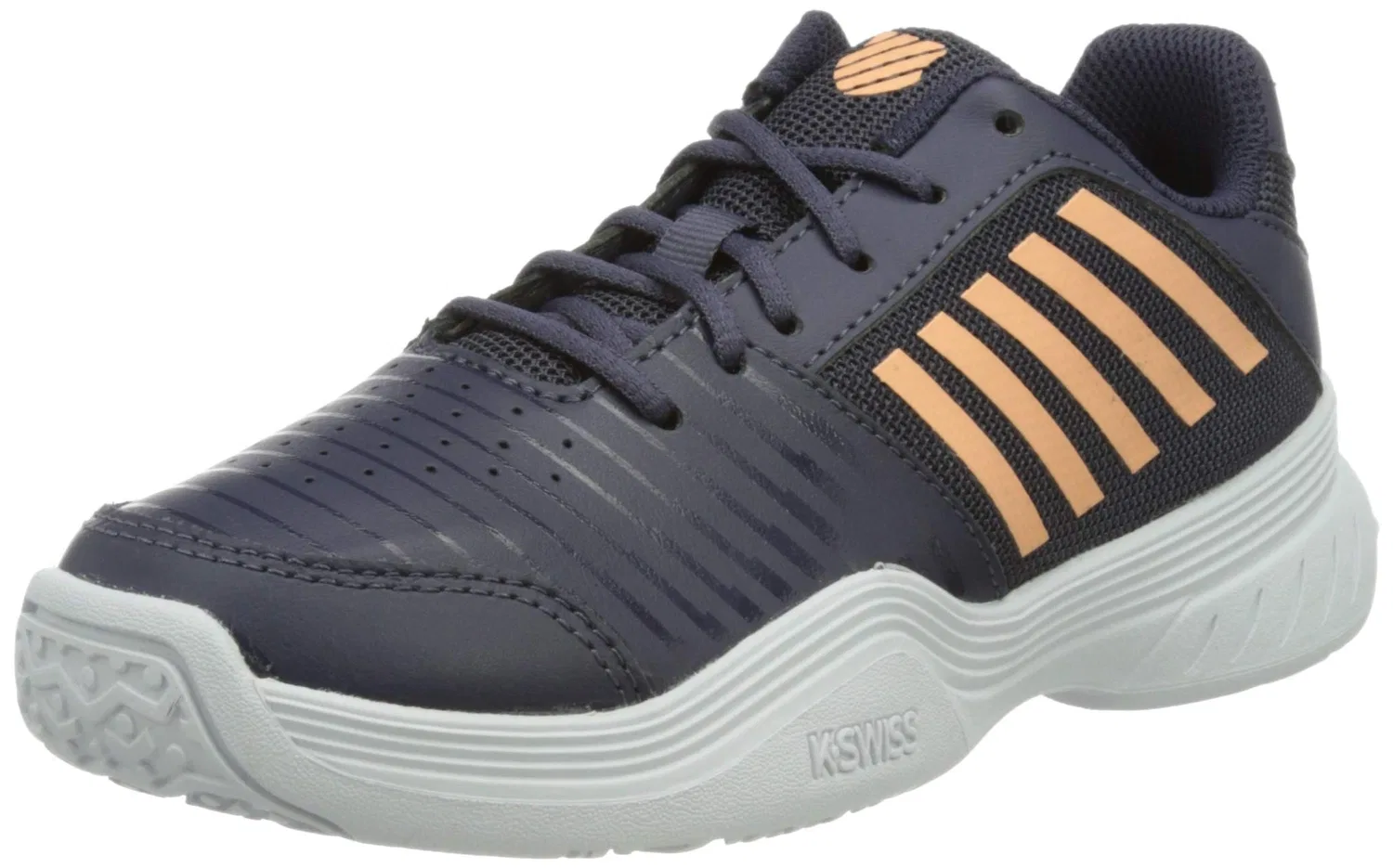 Детские теннисные туфли для девочек Court Express Omni K-Swiss, Graystone Peach Nectar White