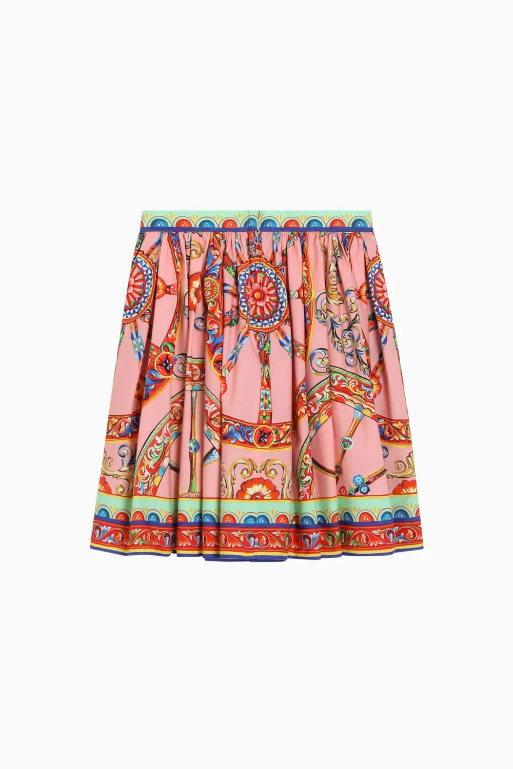 Юбка с принтом колеса обозрения в хлопковом поплине Dolce & Gabbana — фото 2