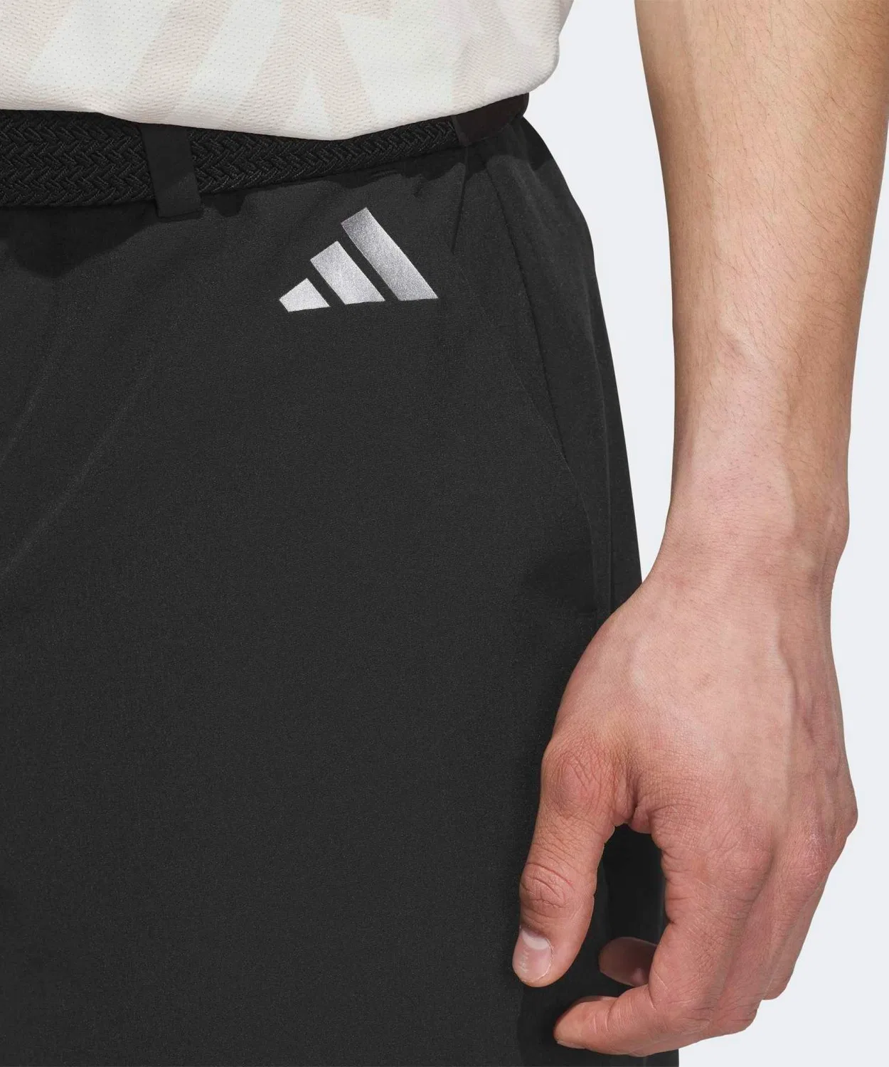 Мужские шорты для гольфа с принтом Adidas, Черный — фото 3