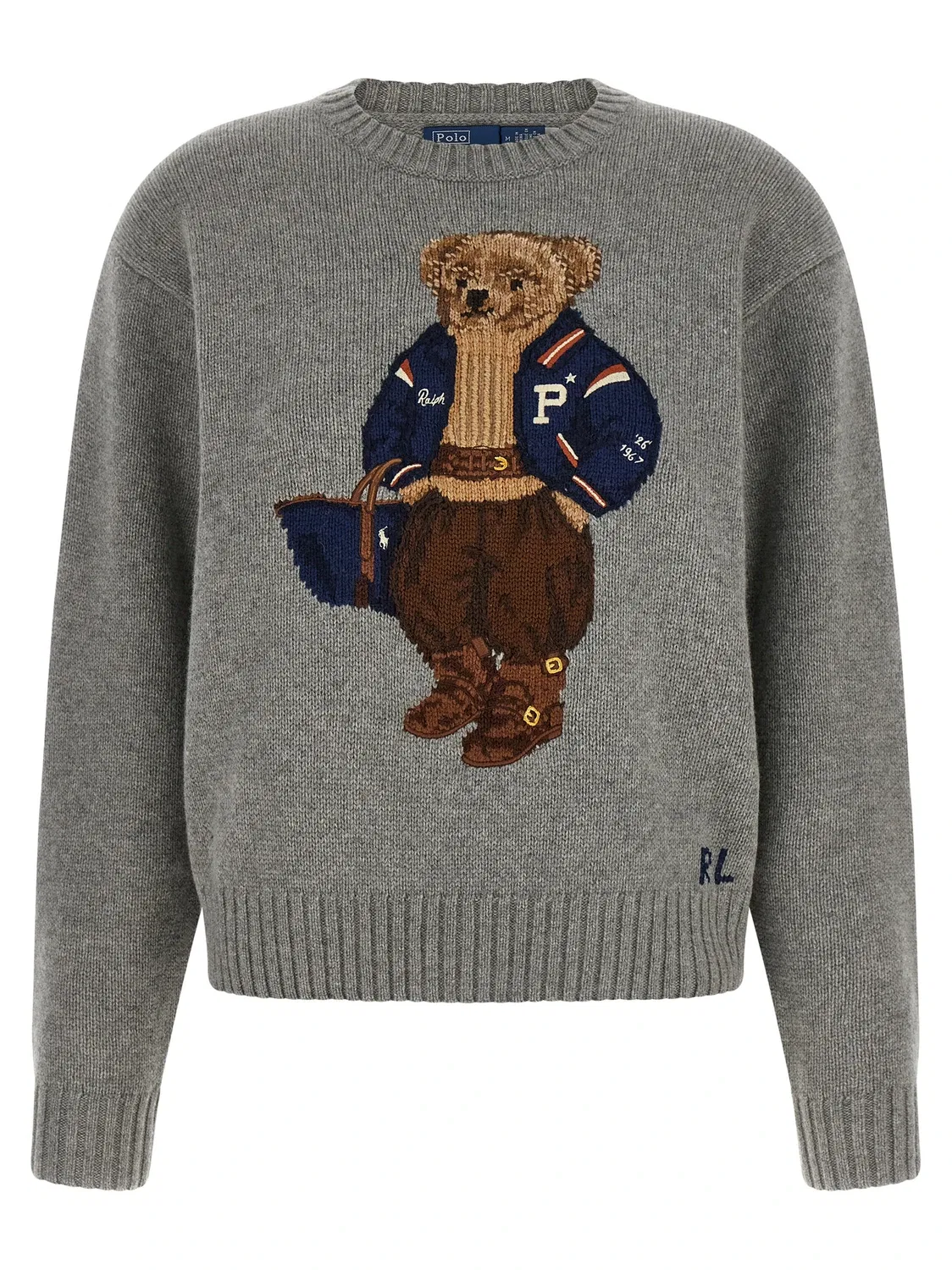 Свитер с интарсией Polo Bear Polo Ralph Lauren, серый