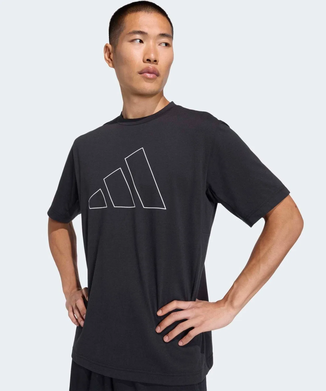 Мужская футболка с принтом Feelready Logo Climacool Adidas, Black — фото 3