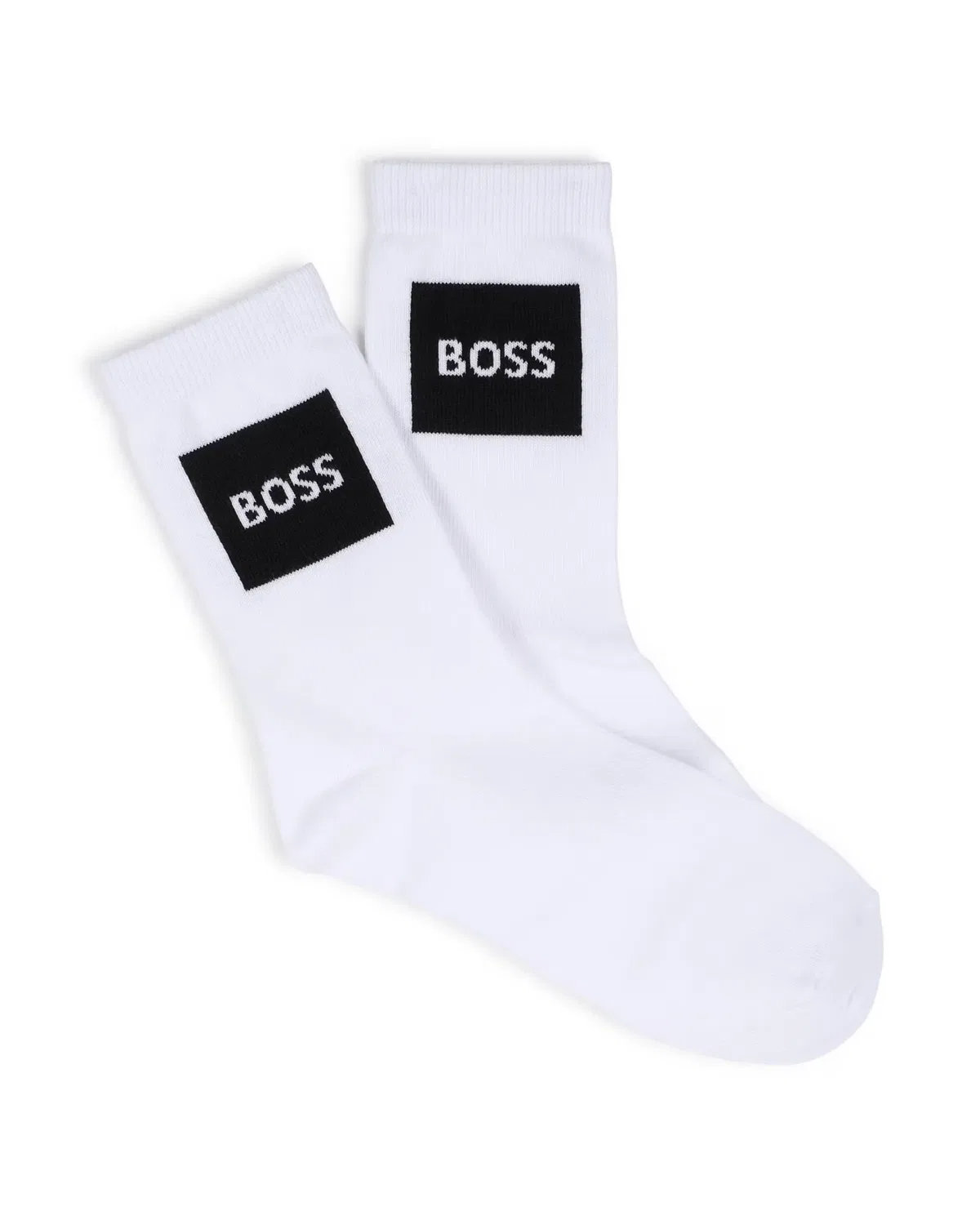 Детские носки для мальчиков с логотипом 3 пары BOSS Kidswear, Blanco — фото 2