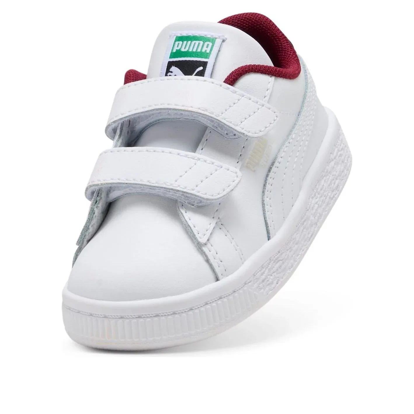 Детские кроссовки с кожаным верхом Suede 'White Team Regal Red' PUMA, Puma White/Team Regal Red — фото 3