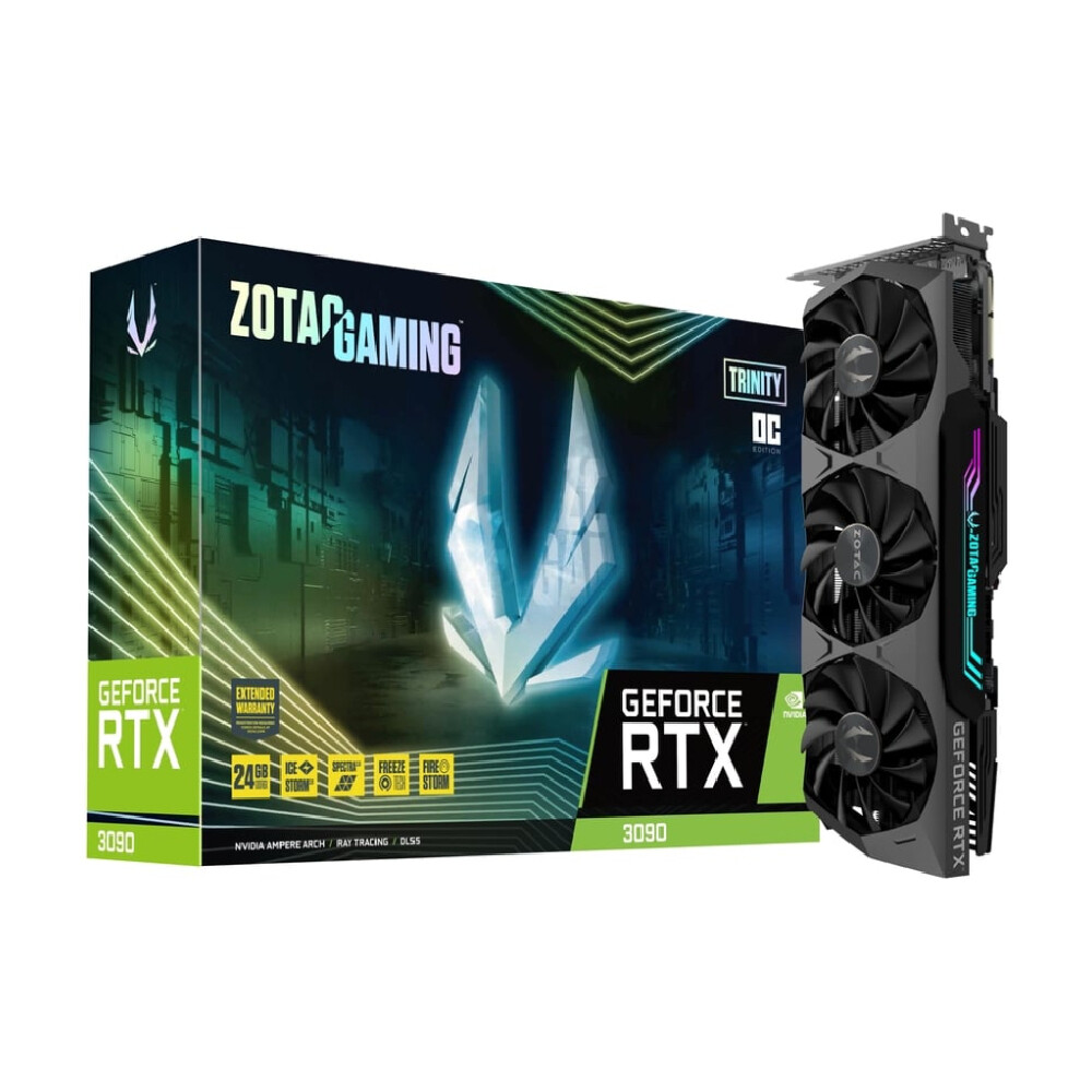 

Видеокарта ZOTAC GeForce RTX 3090 Trinity OC, 24 ГБ, серый