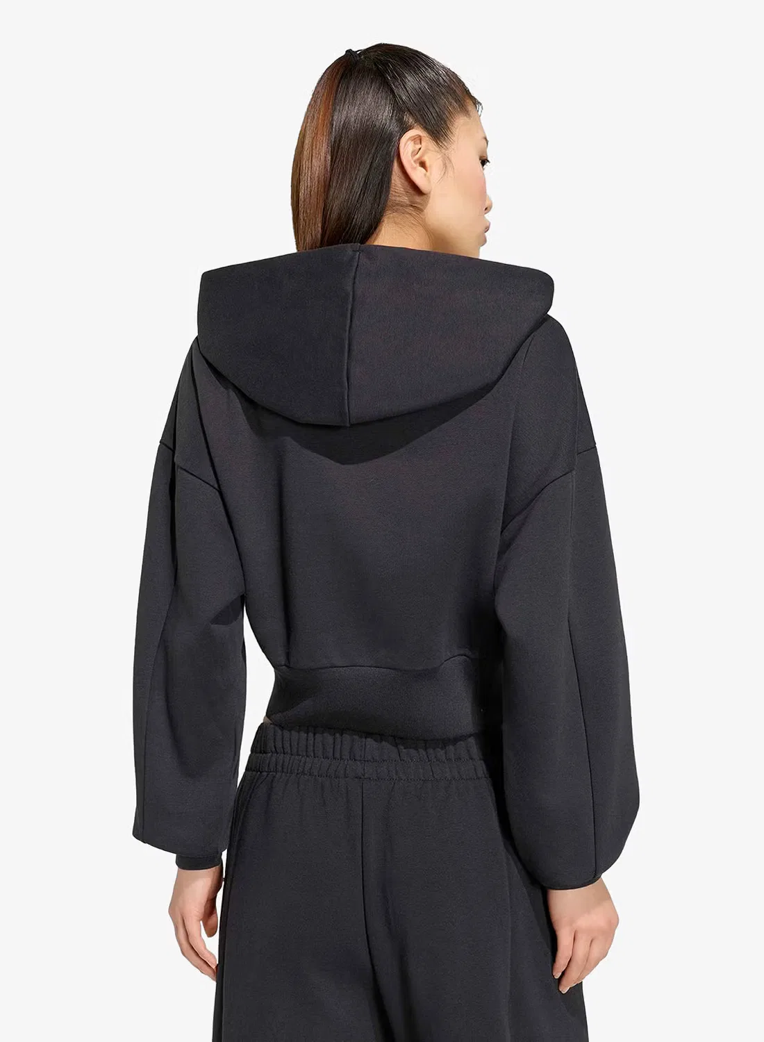 Худи с капюшоном и молнией Essentials Contemporary Adidas, черный — фото 2