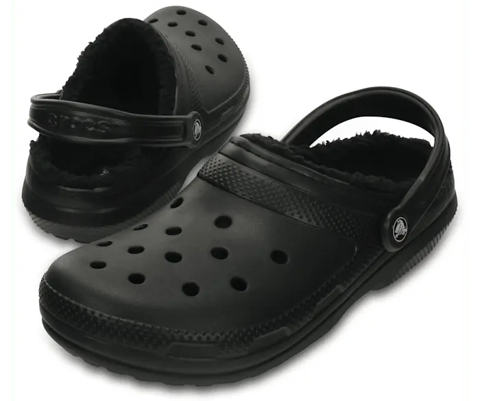 Классические сабо на подкладке Crocs мужские, цвет Black / Black — фото 2