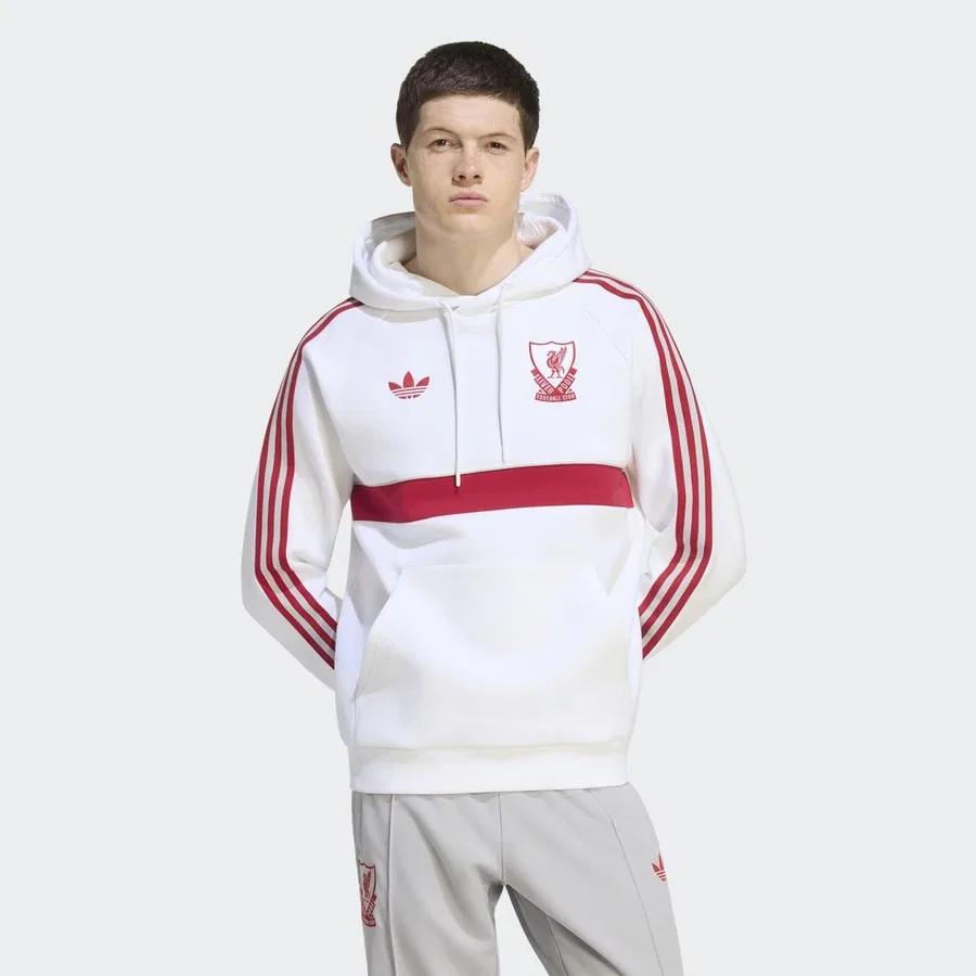 Мужской свитшот с капюшоном Liverpool FC Originals adidas, Белый