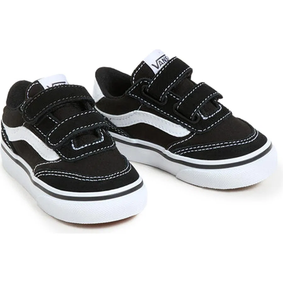 Кроссовки детские с верхом из кожи и сетки Brooklyn LS V Vans, Черный — фото 2