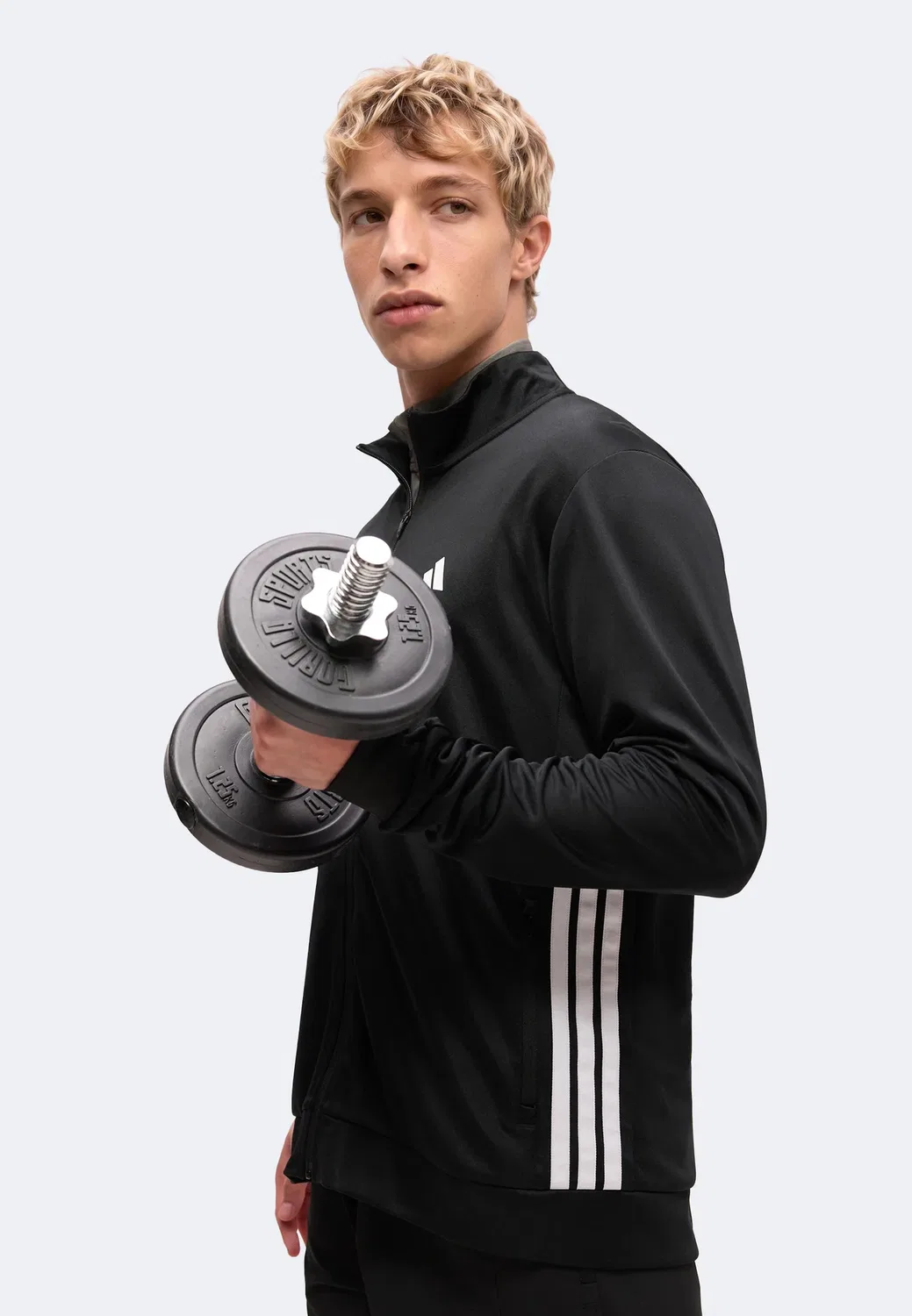 Все необходимое готово - тренировочная куртка Adidas Performance, Black/White — фото 4