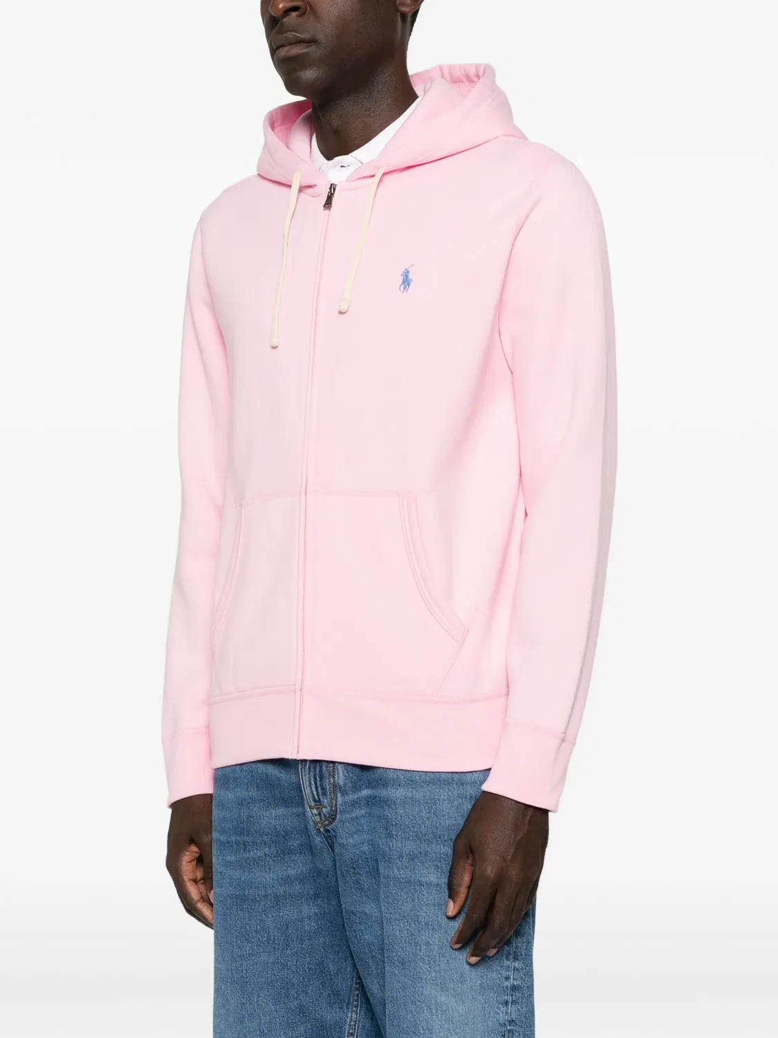 Толстовка на молнии с вышитым логотипом Polo Ralph Lauren, розовый — фото 3