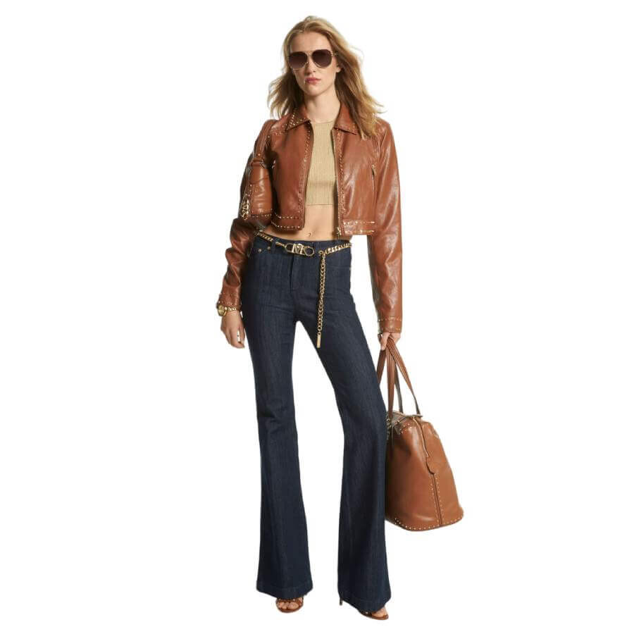 

Джинсы Michael Michael Kors Stretch Denim Belted, темно-синий