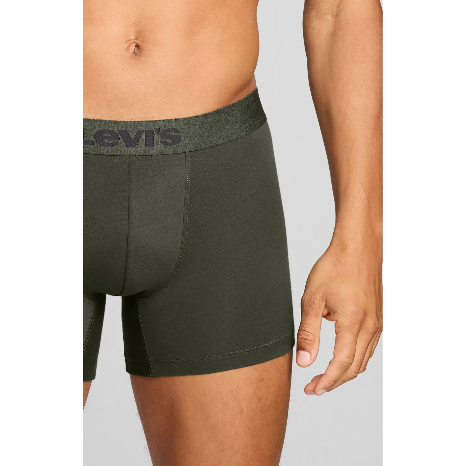 Мужские боксеры с мягкой хлопковой смесью Levi's, Khaki — фото 4