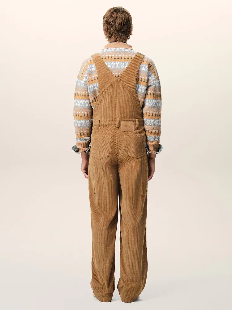 Чиносы-комбинезон Worker Overalls AMI PARIS, Camel — фото 3