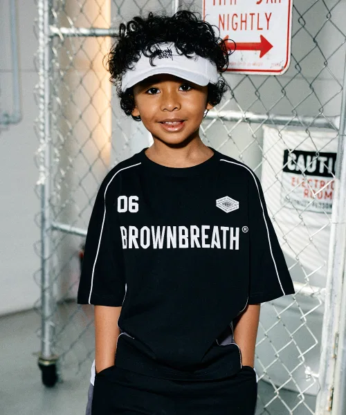 Детская футболка с цветовой блокировкой и быстросохнущей тканью BROWNBREATH KIDS, Black