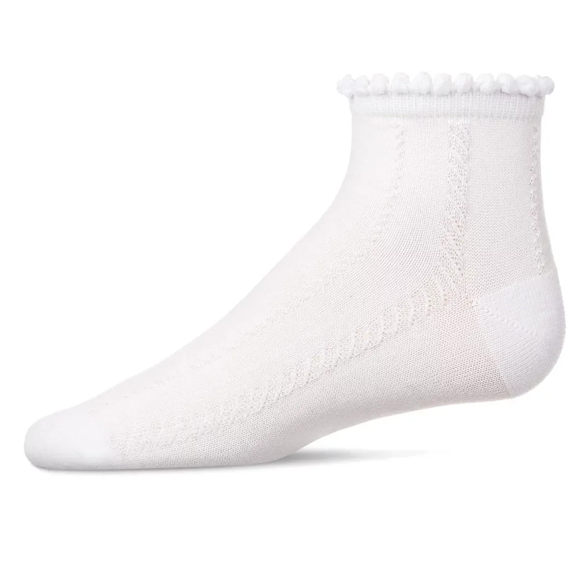 Детские носки-следки с узором Rope Stitch LEGWEAR, White