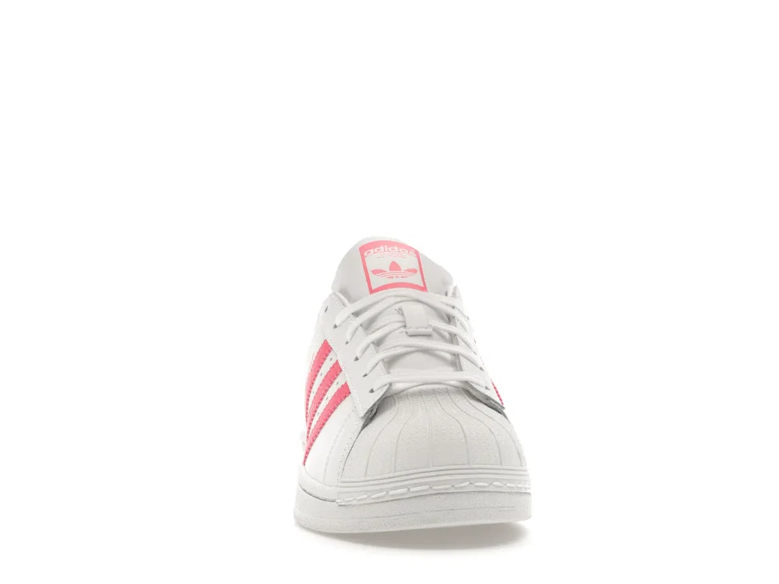 Детские кроссовки Lifestyle с перфорированным носком Adidas Superstar, Cloud White/Real Pink/Real Pink — фото 2
