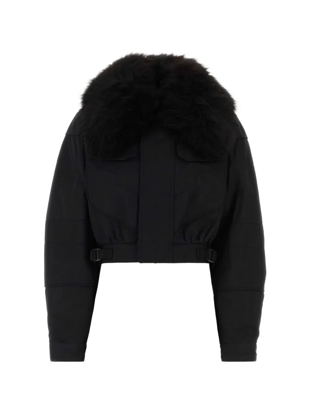Утепленная куртка с воротником из искусственного меха DSQUARED2, черный