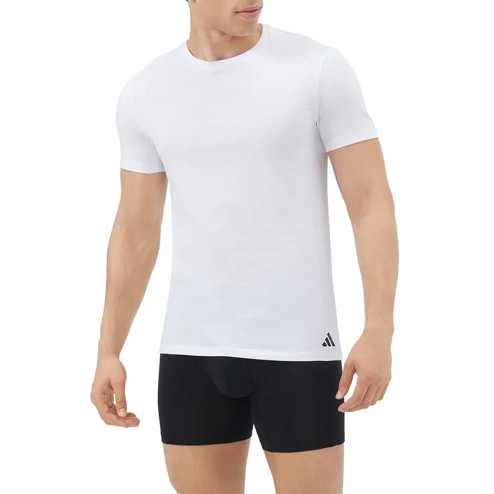 Комплект нижнего белья с коротким рукавом из 3 штук Adidas, белый