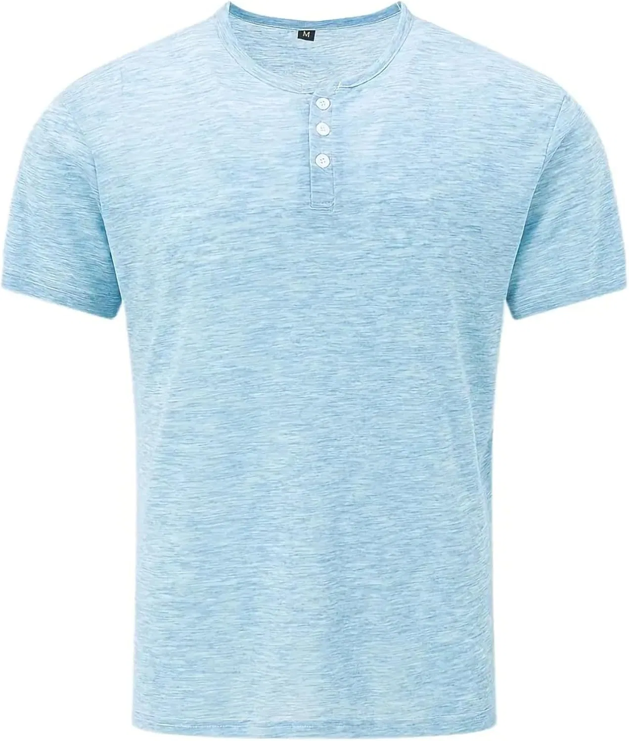 Мужская хенли футболка с текстурой, Light Blue — фото 2