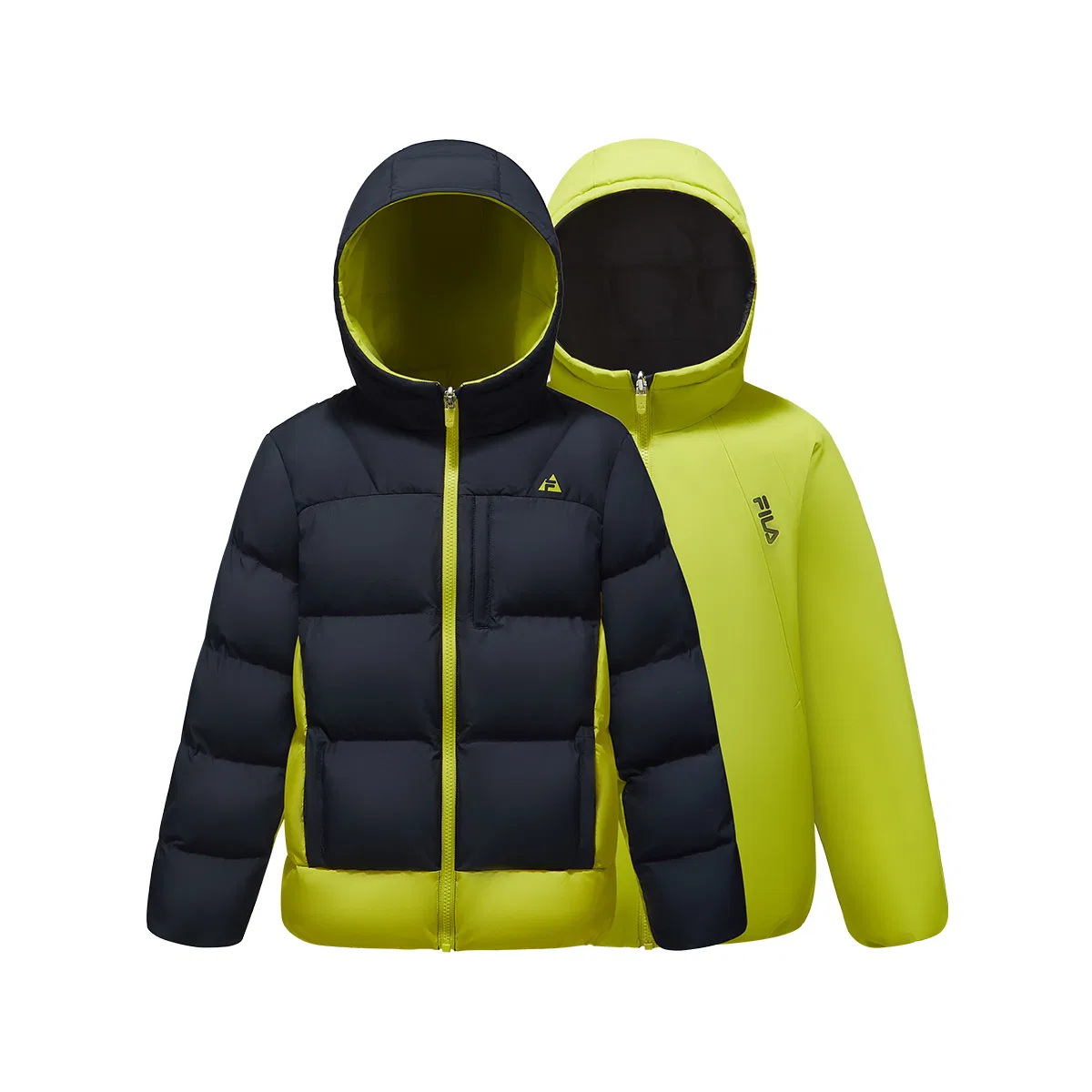 Детское пуховое пальто с капюшоном утепленное FILA KIDS, Royal Blue