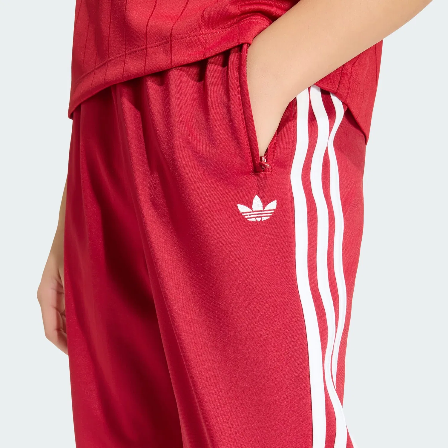 Брюки Adidas Originals Regular Pants Firebird красного цвета — фото 4