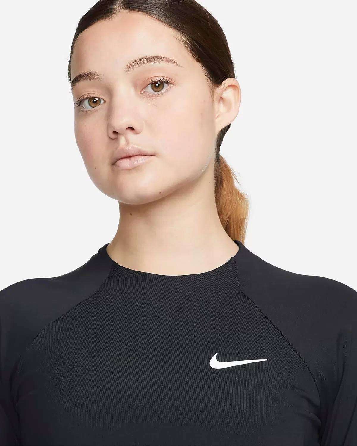 Женская длинная гидрозащитная рубашка для плавания Nike Essential, Black — фото 3