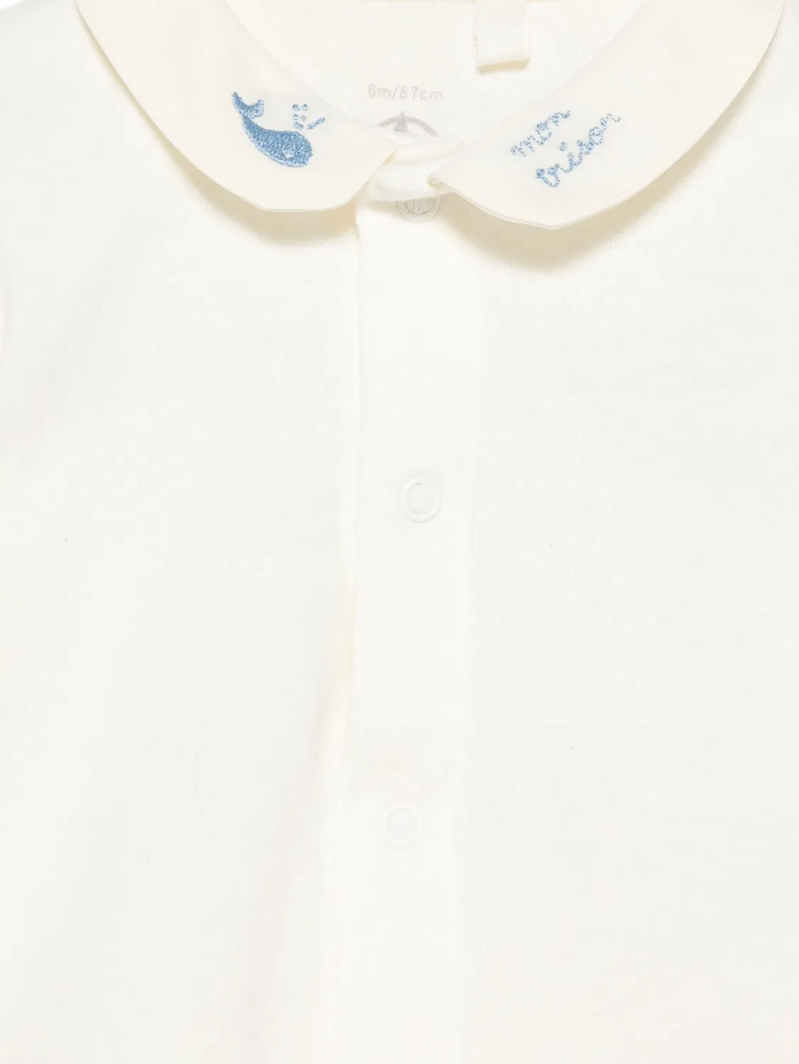 Блузка с вышивкой Petit Bateau, нейтральные цвета — фото 3