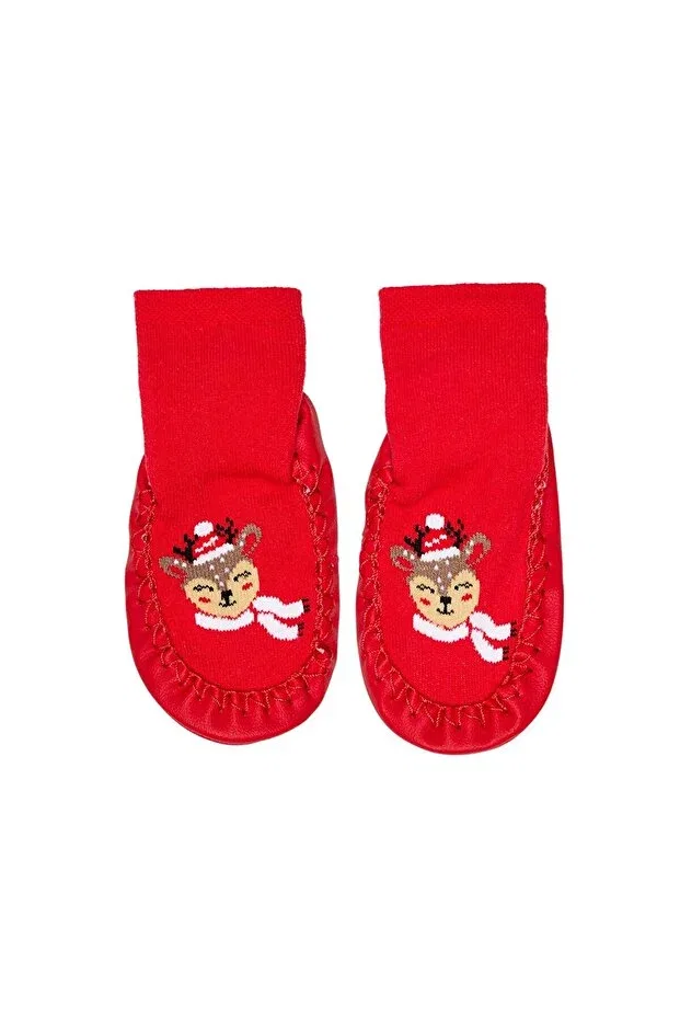 Детские носки для девочек с принтом Ebebek Hello Baby, Red