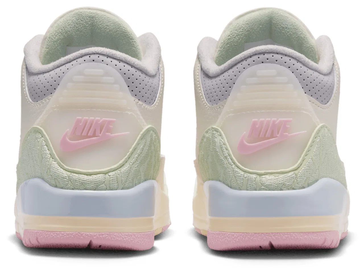 Кроссовки для мальчиков Retro 3 Jordan, цвет Pink/Green/White — фото 3