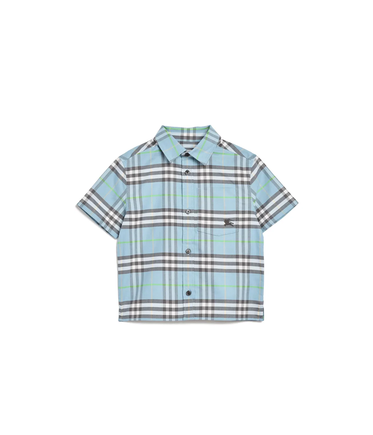 Рубашка в клетку "Билли" (для младенцев/малышей) Burberry Kids, Misty Blue IP Check