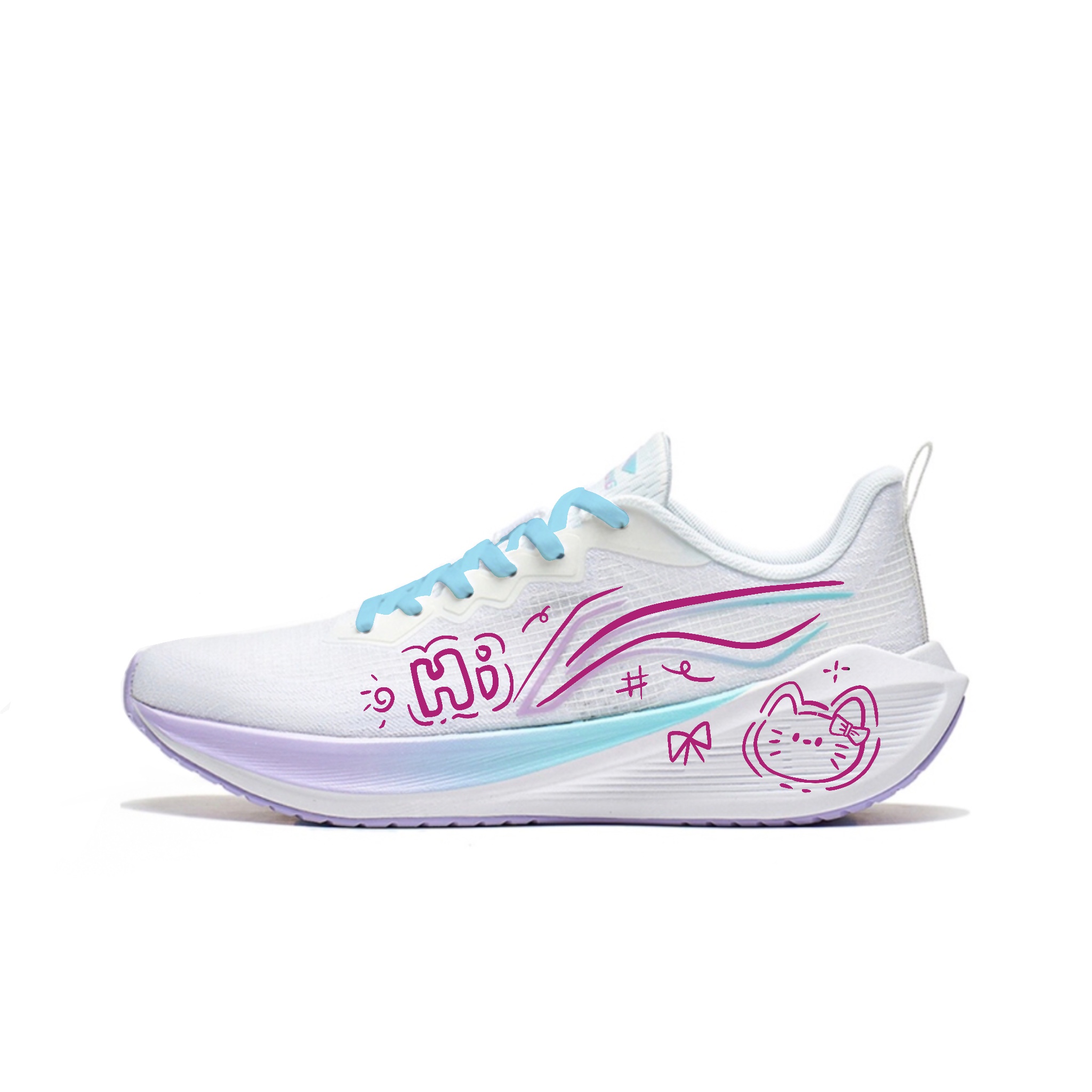 

LINING Женские кроссовки Wuyue для бега низкие белые