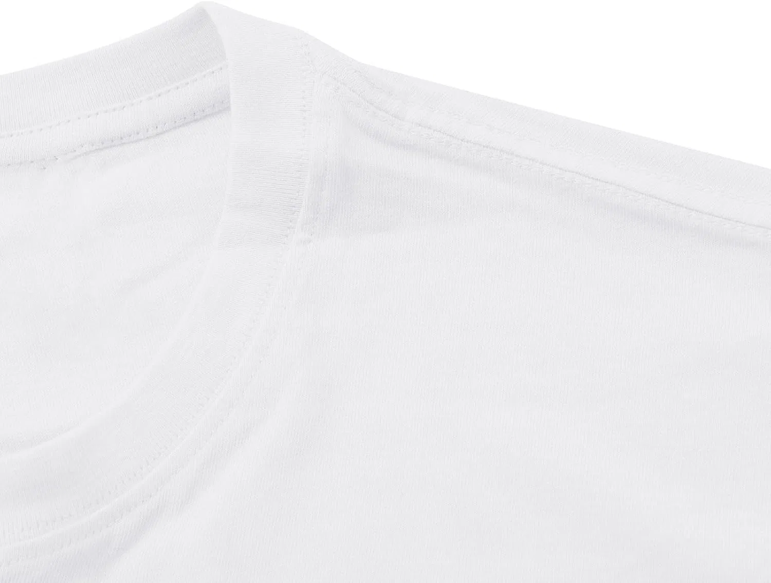 Мужская хлопковая футболка с круглым вырезом Classic, White — фото 4