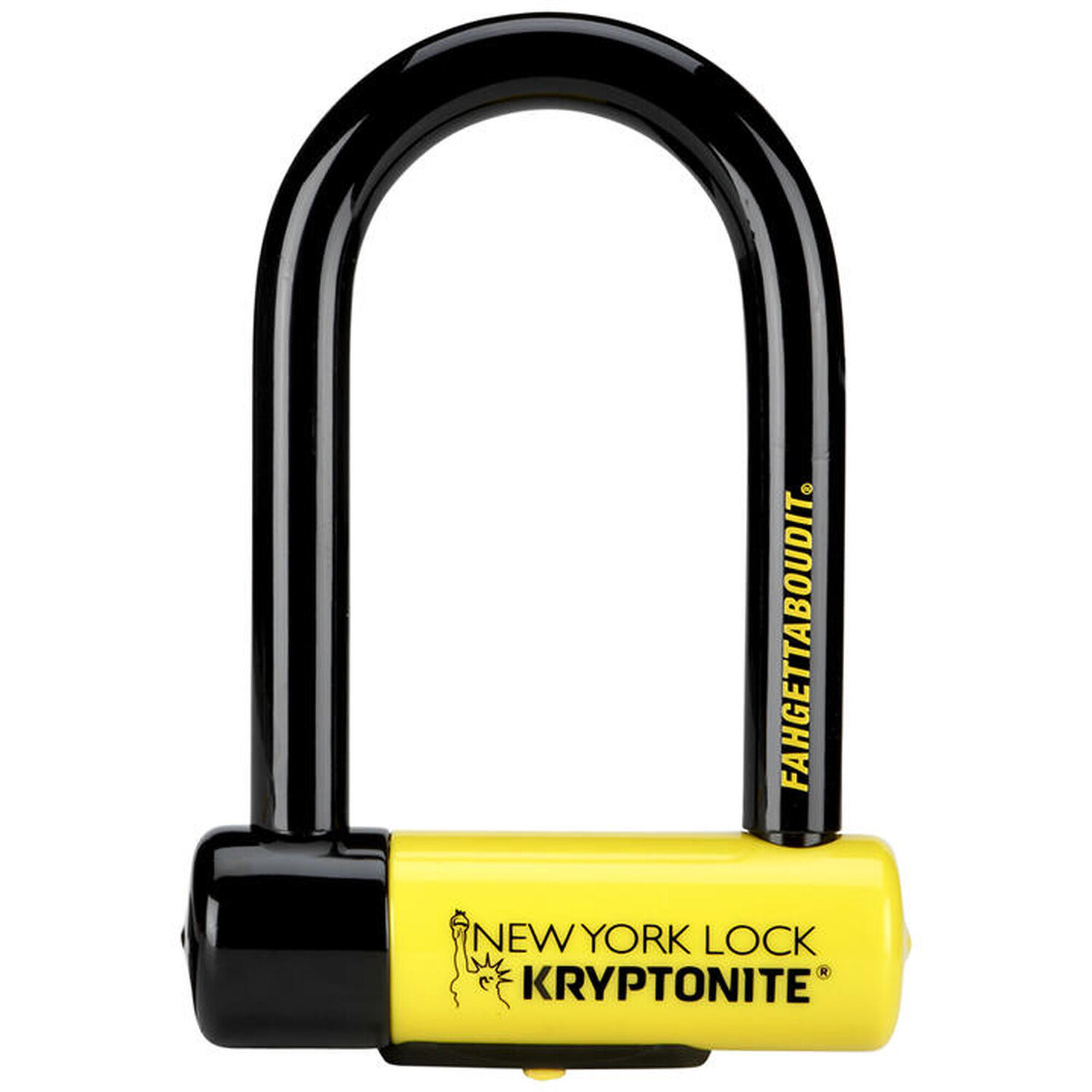 

Замок Kryptonite New York Fahgettaboudit Mini, черно - желтый